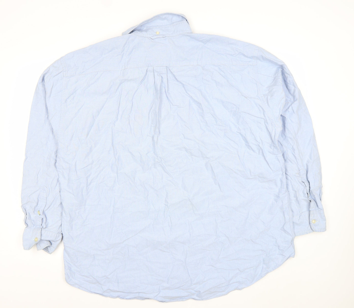 Tommy Hilfiger Men's Blue 2XL Button-Down Cotton Formal Shirt