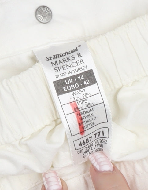 Marks and Spencer Women’s Ivory Cargo Trousers Size 14