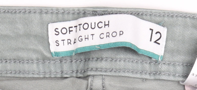 Soft Touch Women’s Green Straight Crop Jeans Size 12