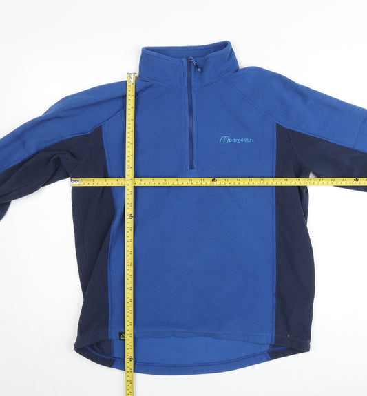 Berghaus Men’s Blue Fleece Pullover Sweatshirt Size M Outdoor 1/2 Zip