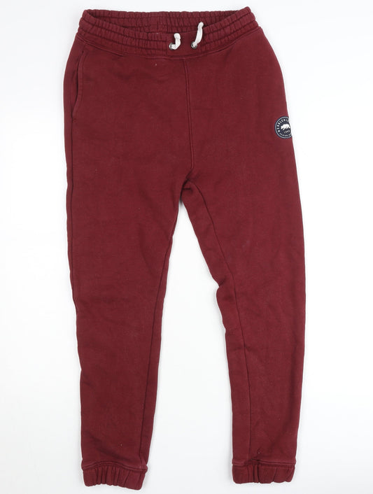 SoulCal & Co Men's Red Jogger Sweatpants Small Drawstring Cotton Blend