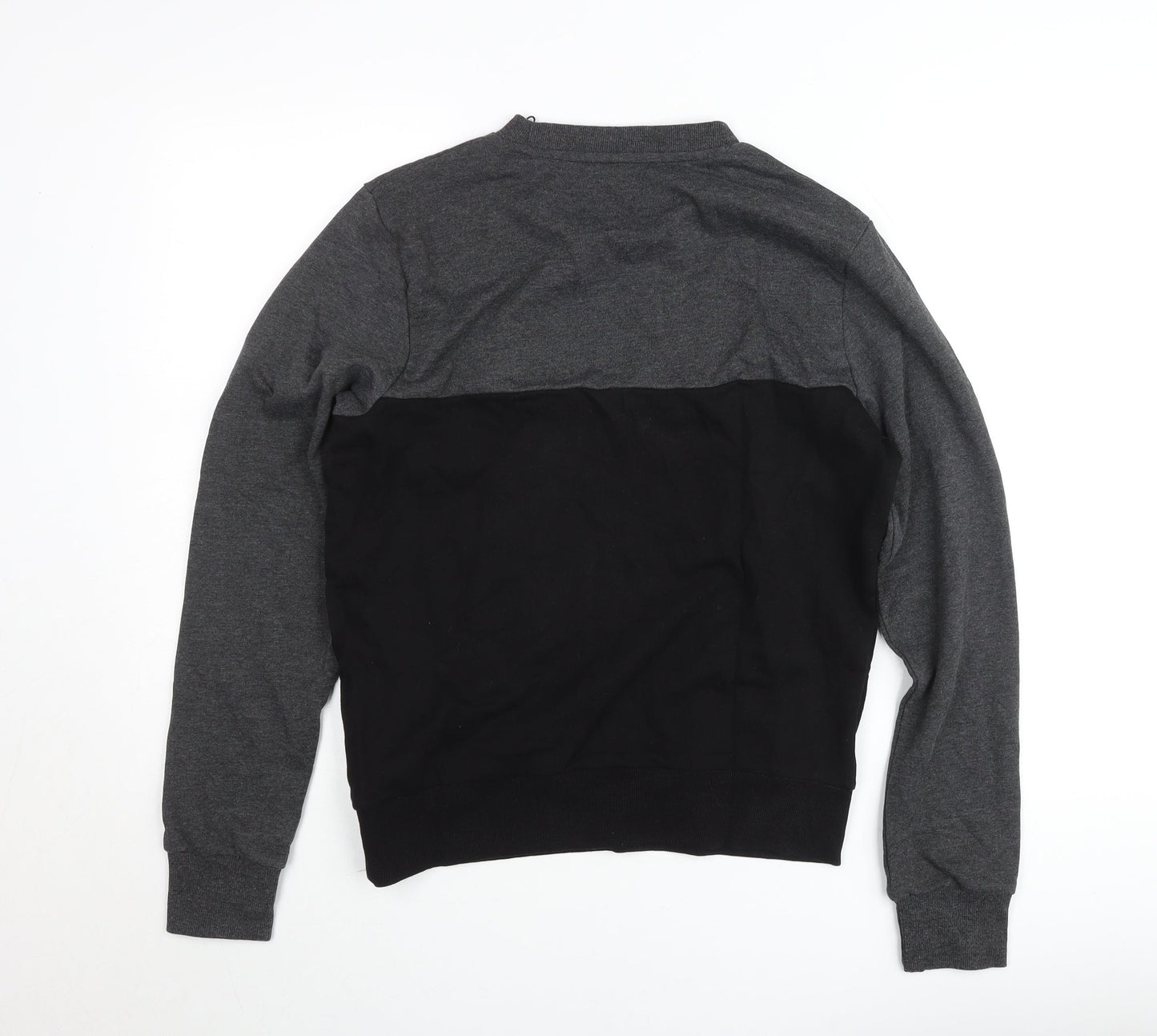 Jack & Jones Men's Black Grey Logo Sweatshirt L Regular Fit