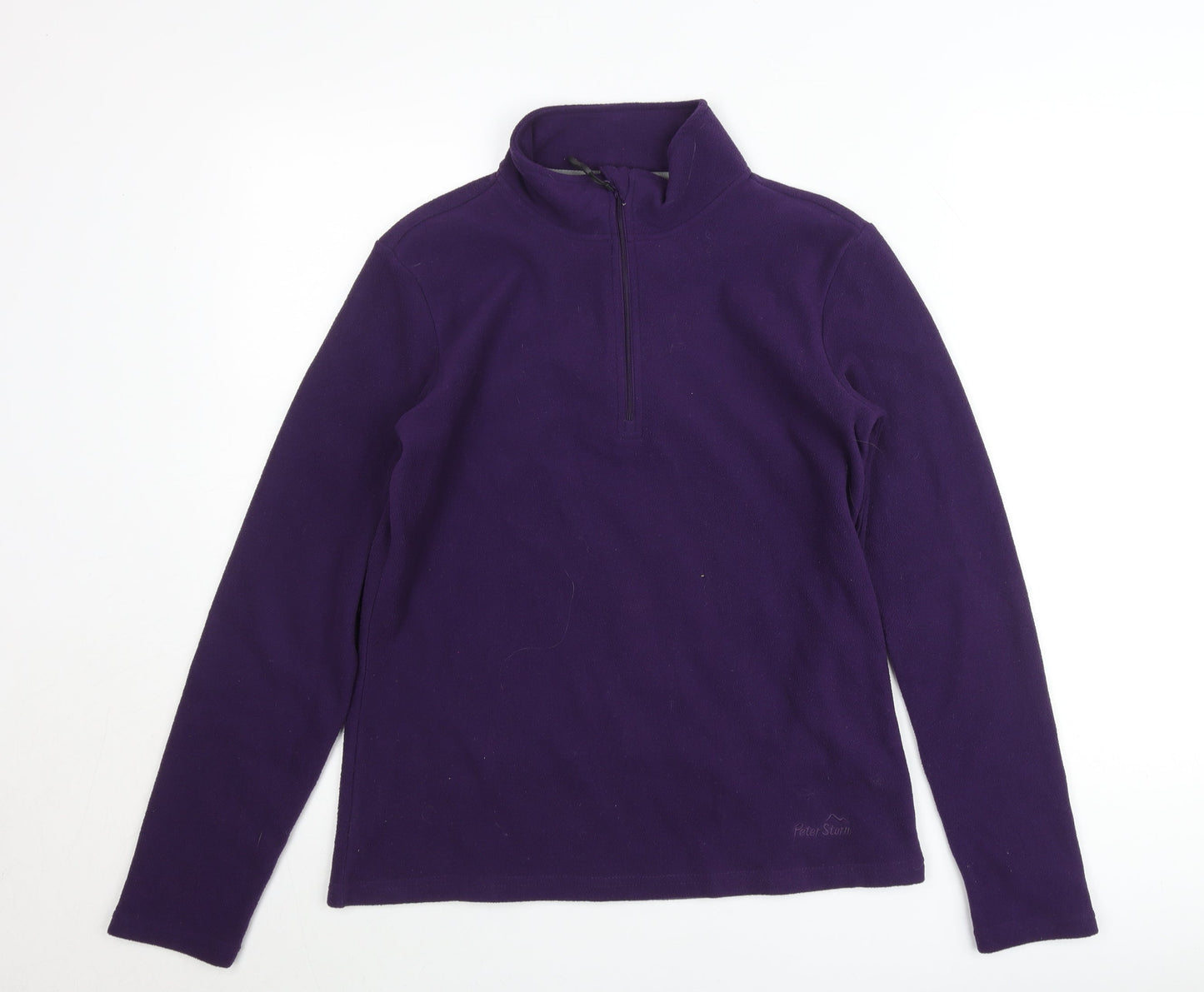 Peter Storm Women's Purple Fleece 1/4 Zip Pullover Sweatshirt Size 12