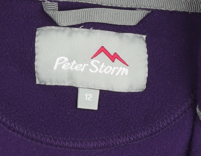 Peter Storm Women's Purple Fleece 1/4 Zip Pullover Sweatshirt Size 12