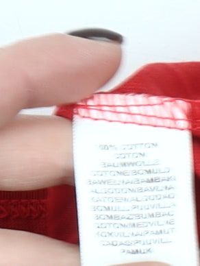 Paul Smith Men's Red Cotton Crew Neck Short Sleeve T-Shirt M