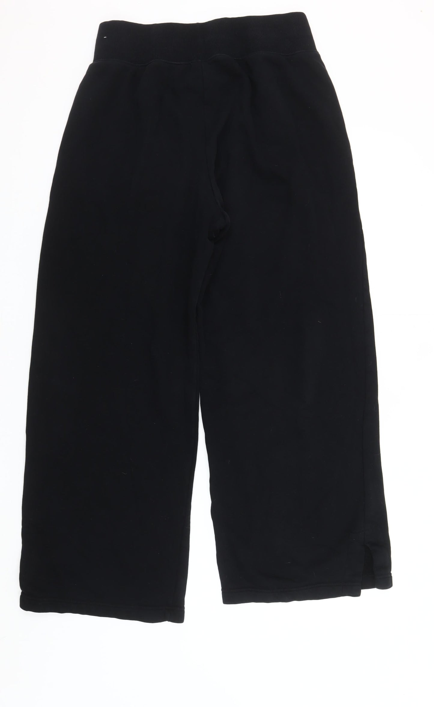 Nike Women's Black L Fleece Sweatpants with Logo and Drawstring Waist