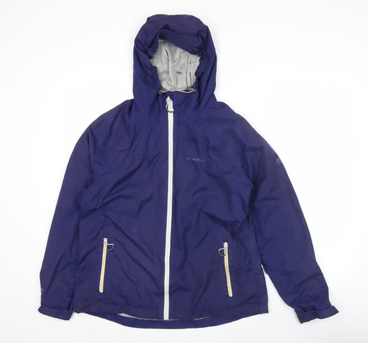 Craghoppers Womens Blue Waterproof Hooded Rain Jacket Size 14
