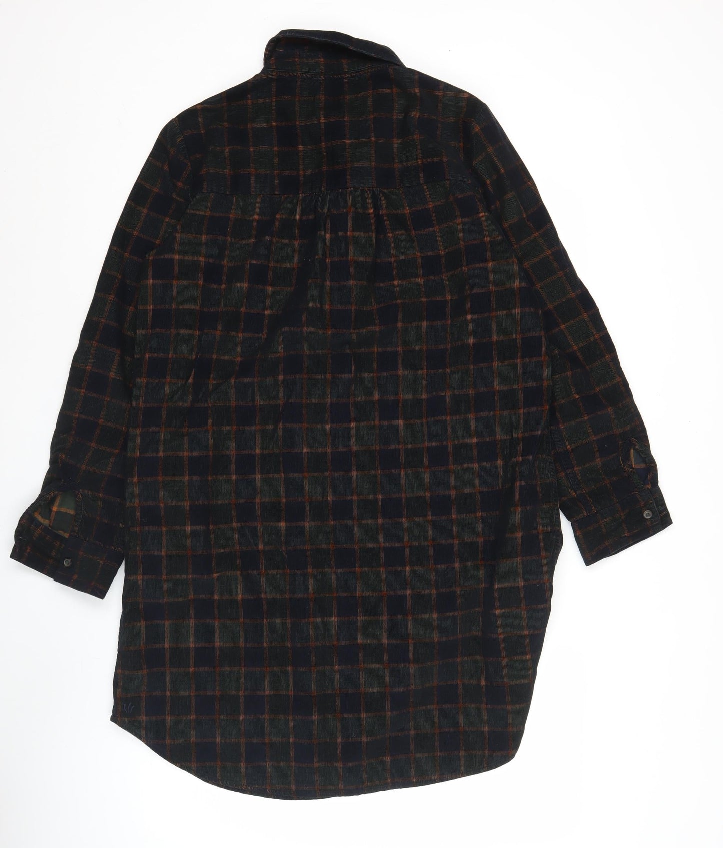 Fat Face Women’s Brown Check Long Sleeve Shirt Dress Size 12