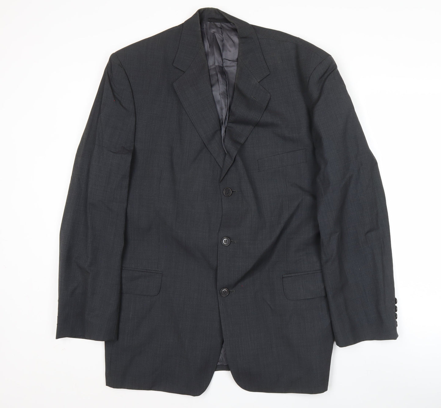 Jaeger Men's Grey Wool Blazer Jacket 42R Classic Fit Formal