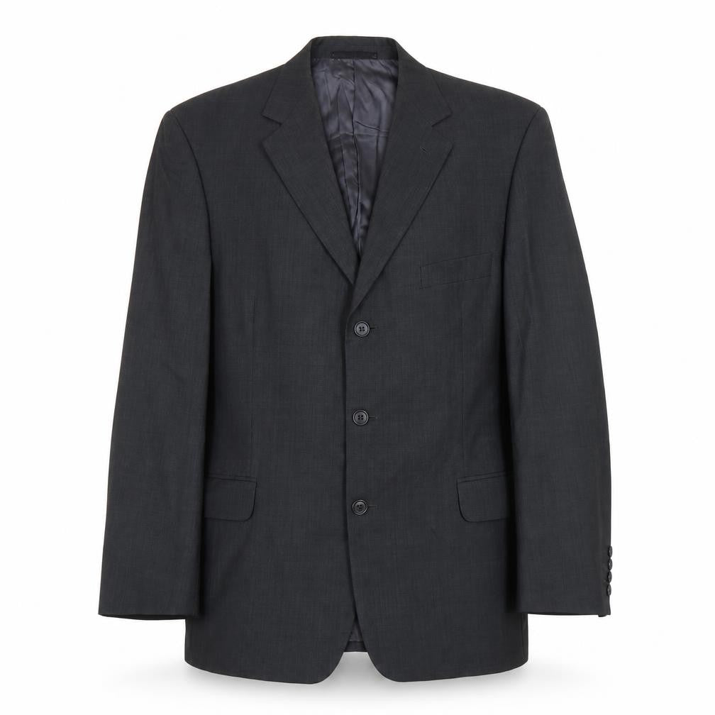 Mens 42 Chest Regular Jaeger Grey Three-Button Blazer