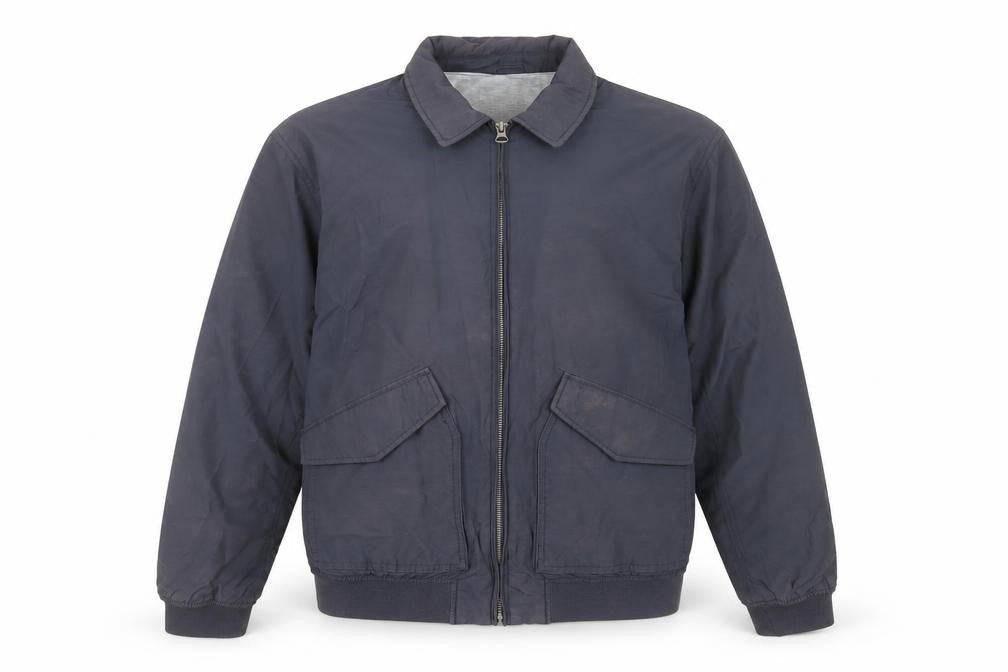 Burton Menswear London Men Blue XL Bomber Jacket Cotton Nylon Zip