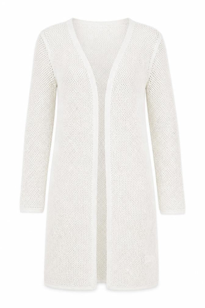 Marks and Spencer Women’s Beige Open Knit Longline Cardigan S