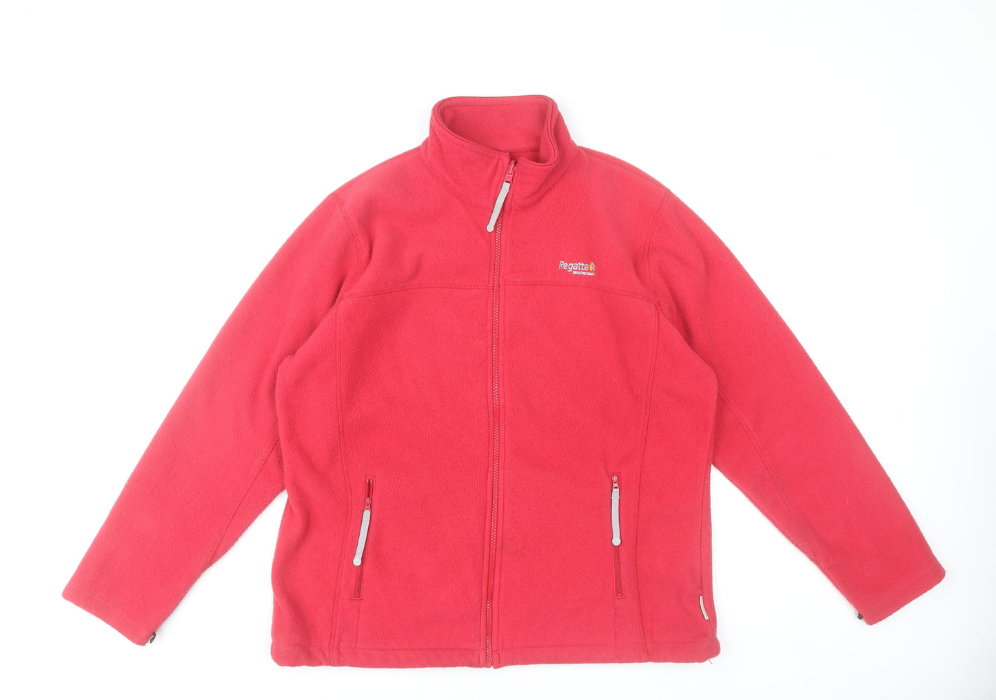 Regatta Womens Red Fleece Full Zip Outdoor Jacket Size 16