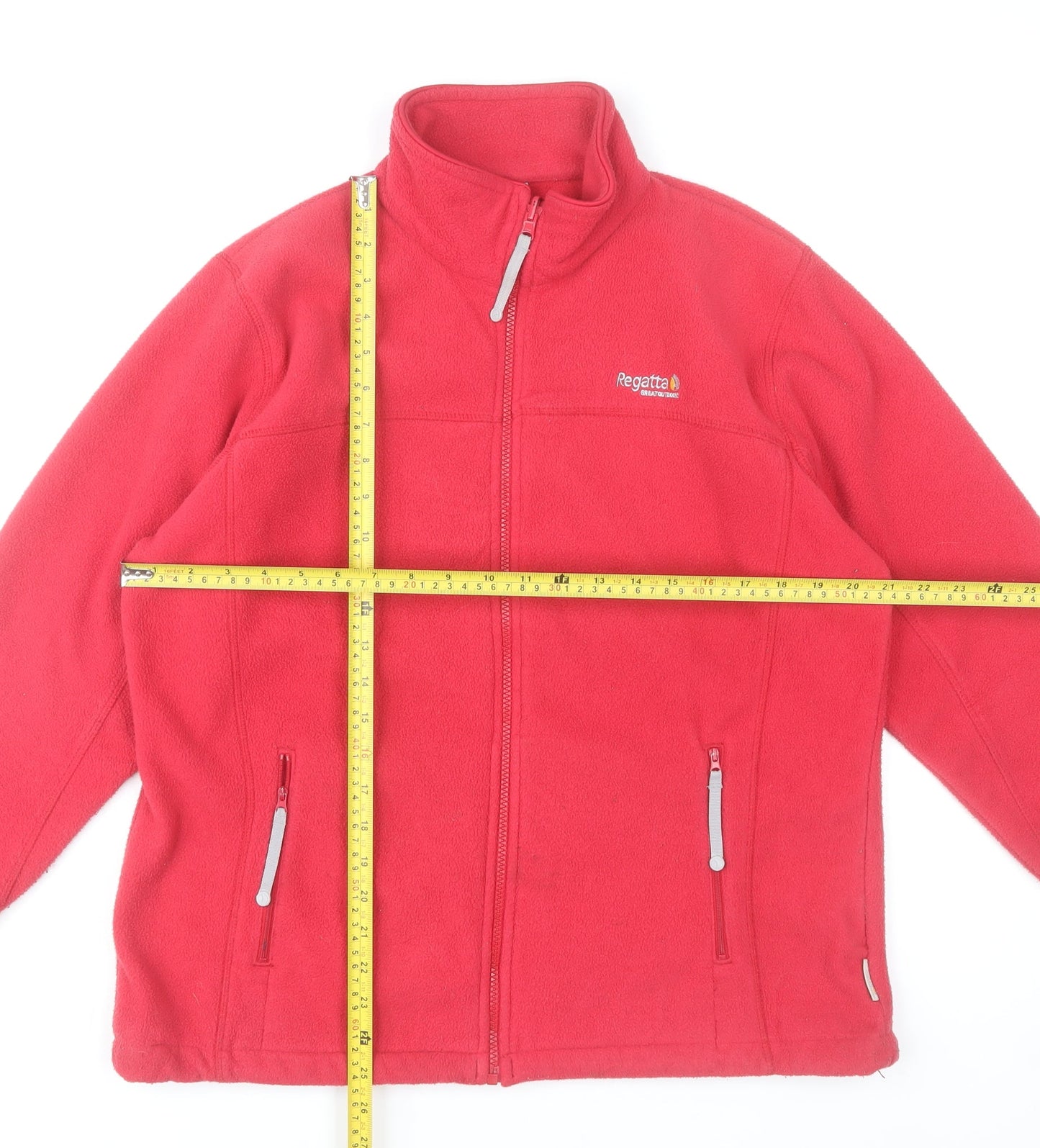 Regatta Womens Red Fleece Full Zip Outdoor Jacket Size 16