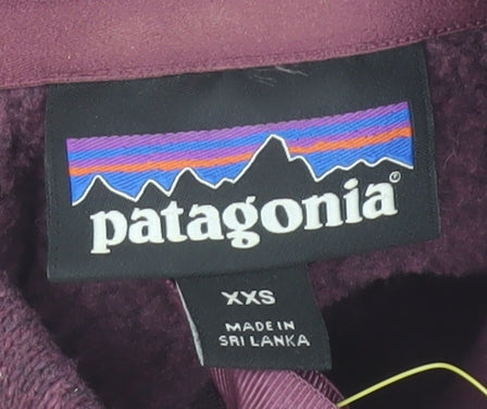 Patagonia Women's Purple Fleece Full Zip Jacket XXS Outdoor Wear
