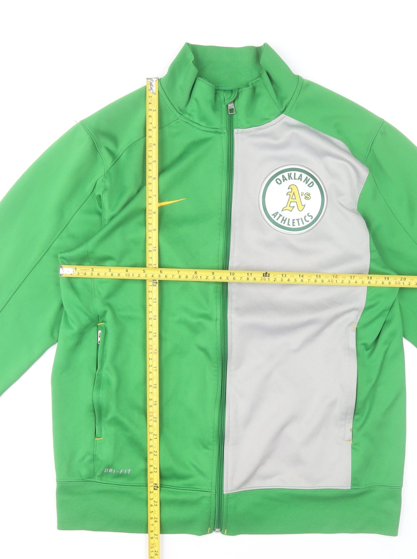 Nike Men’s Green Oakland Athletics Dri-Fit Track Jacket Size M