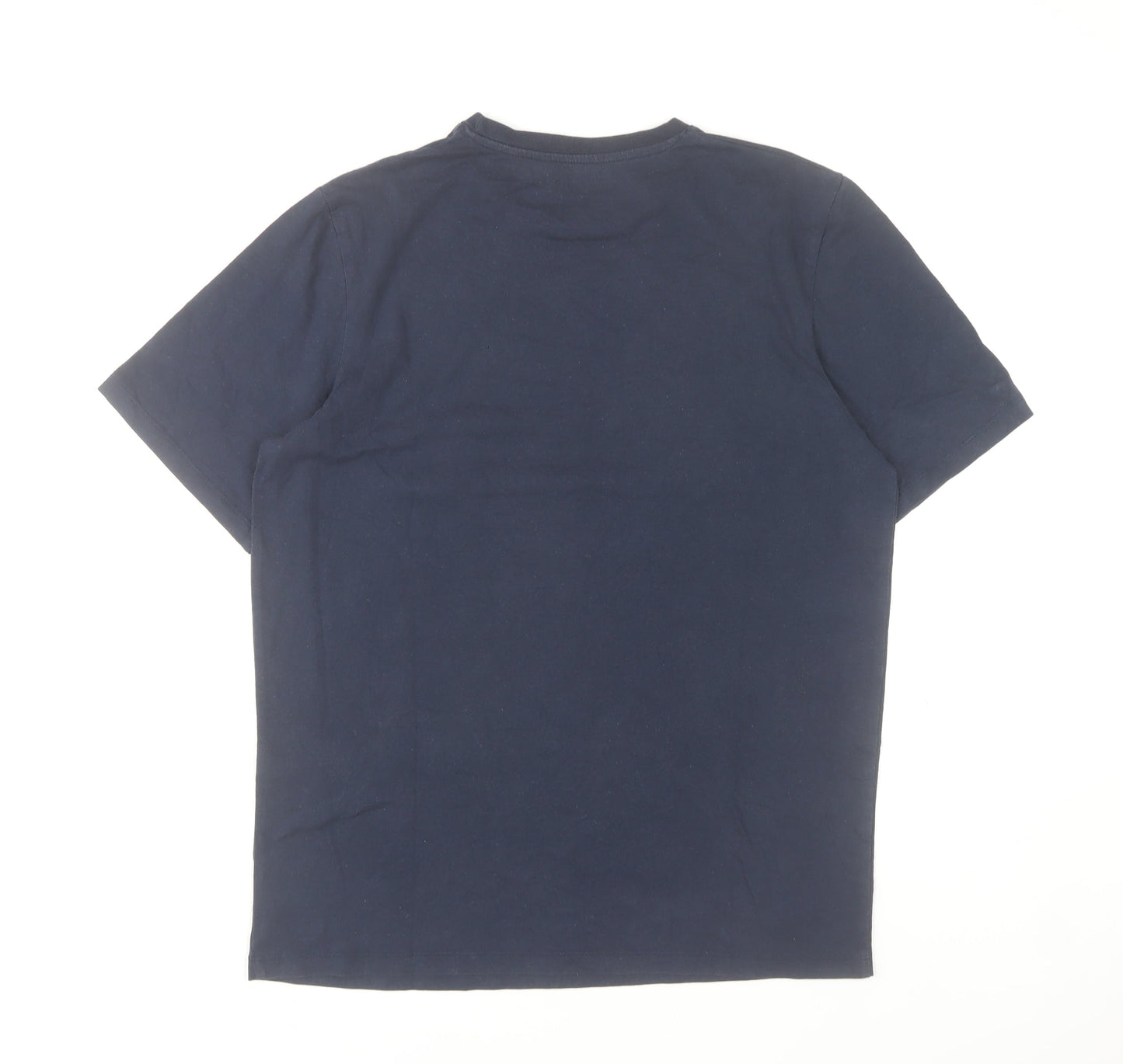 Jack & Jones Men's Blue Graphic Logo T-Shirt Size S Regular Fit