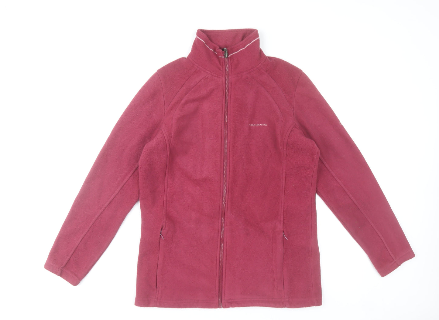 Craghoppers Women's Red Fleece Full Zip Outdoor Jacket UK 12