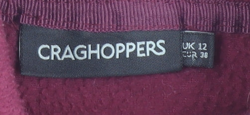 Craghoppers Women's Red Fleece Full Zip Outdoor Jacket UK 12