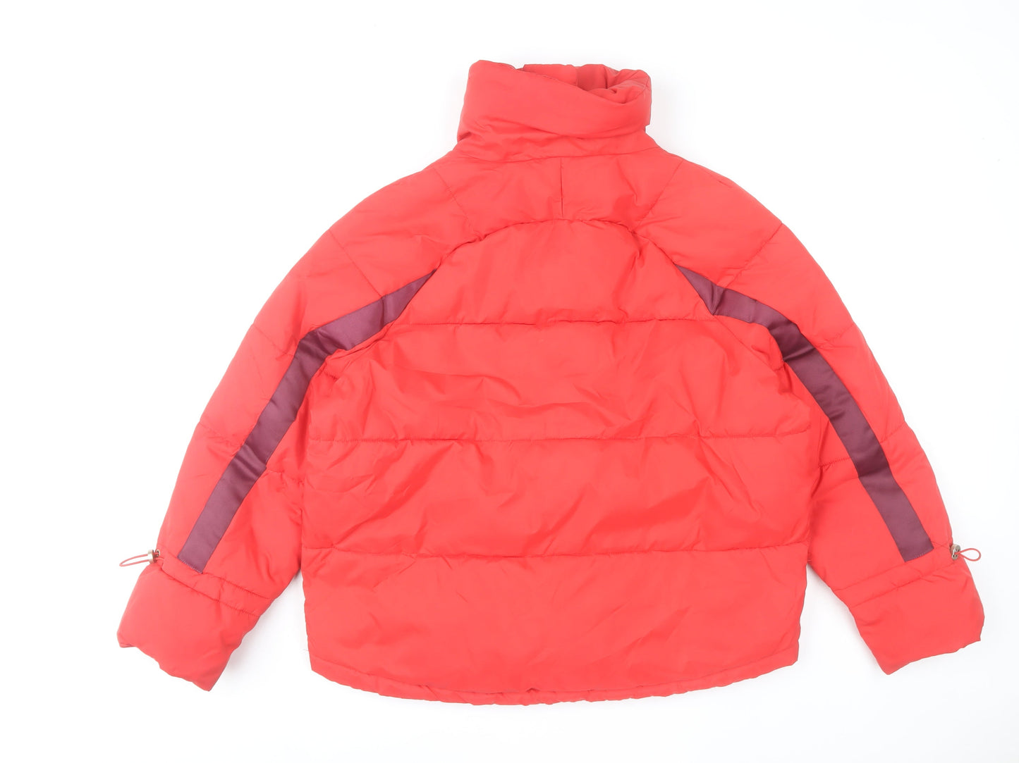Y.A.S Women Red Puffer Jacket S Polyester Winter Coat