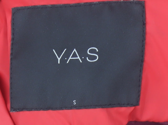 Y.A.S Women Red Puffer Jacket S Polyester Winter Coat