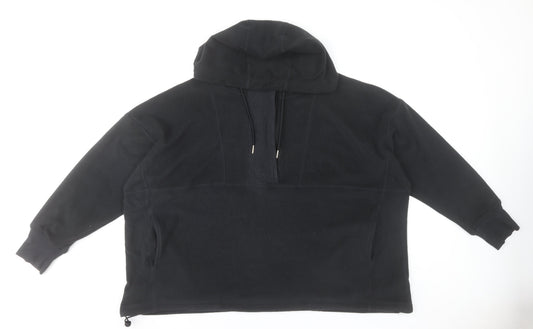 Next Women’s Black Pullover Hoodie UK 20 Relaxed Fit Fleece