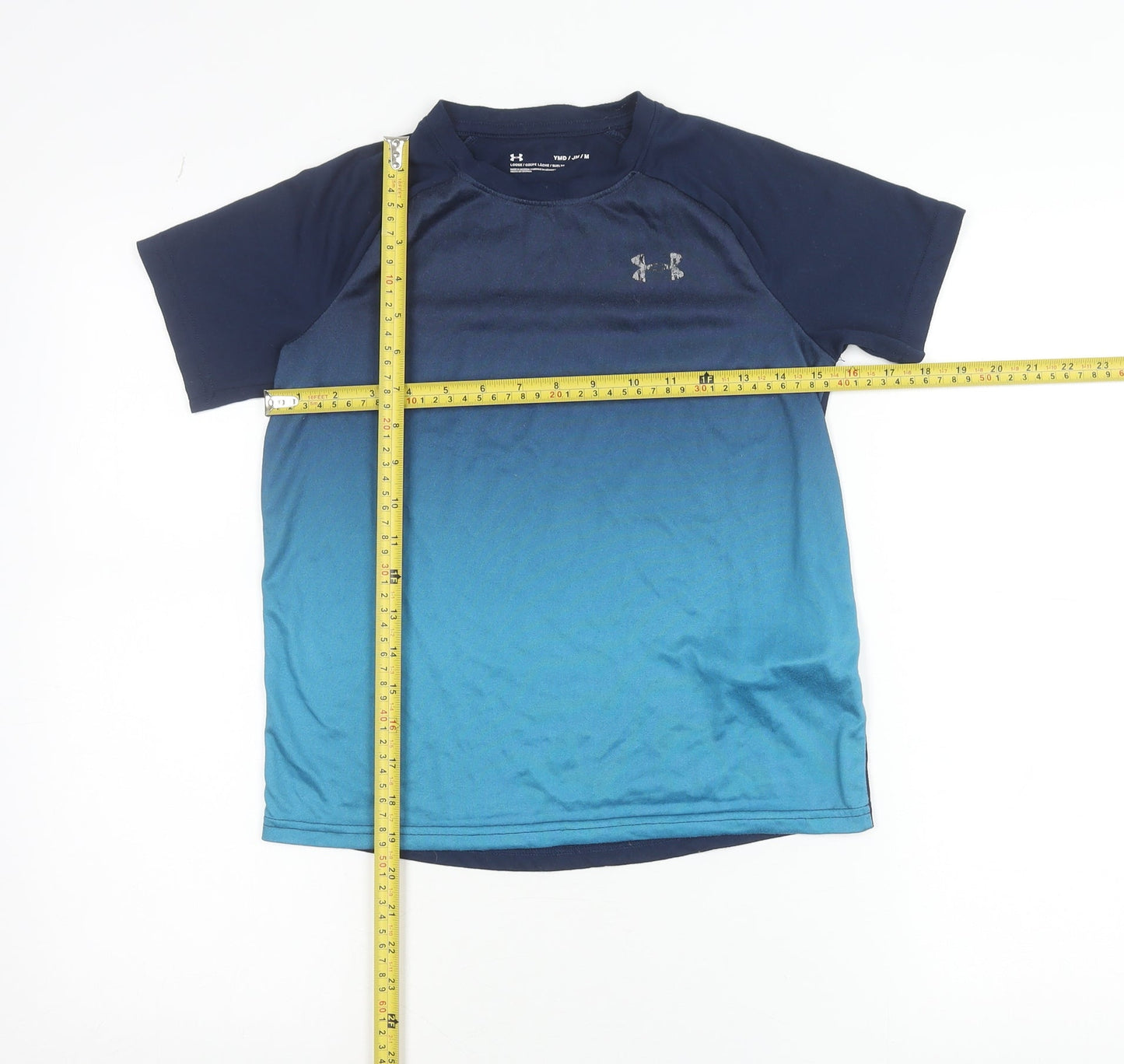 Under Armour Boys Blue M Sports T-Shirt Short Sleeve Moisture Wicking