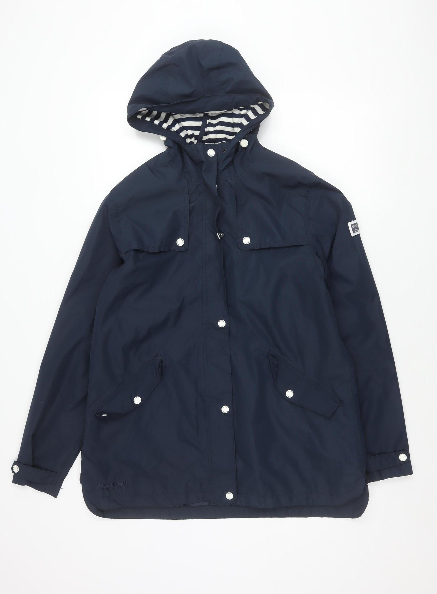 Regatta Womens Blue Waterproof Hooded Rain Coat Jacket Size 14