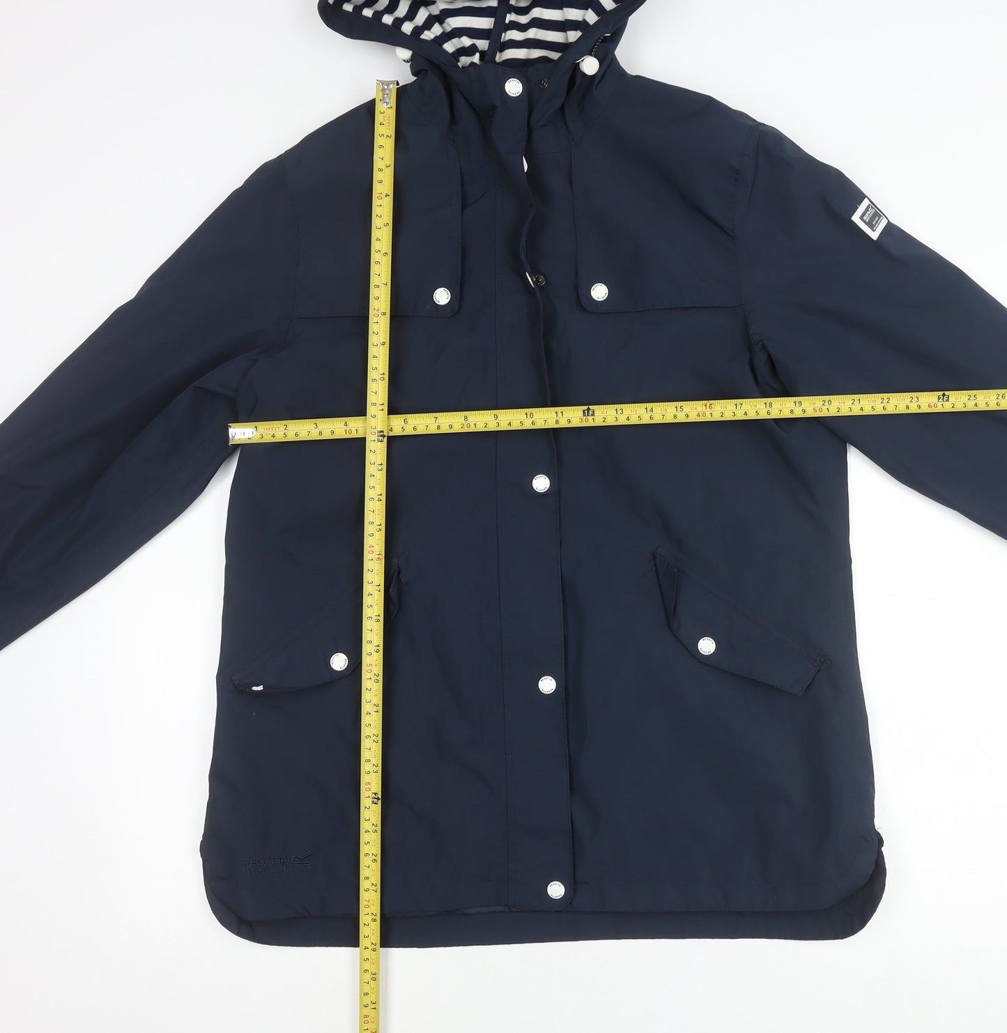 Regatta Womens Blue Waterproof Hooded Rain Coat Jacket Size 14