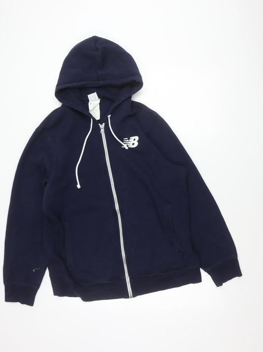 New Balance Men's Blue XL Hooded Full Zip Jacket