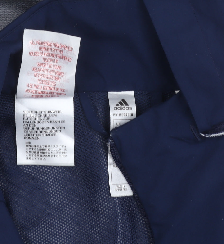 Adidas Boys Navy Leinster Rugby Hooded Windbreaker Jacket 11-12 Years