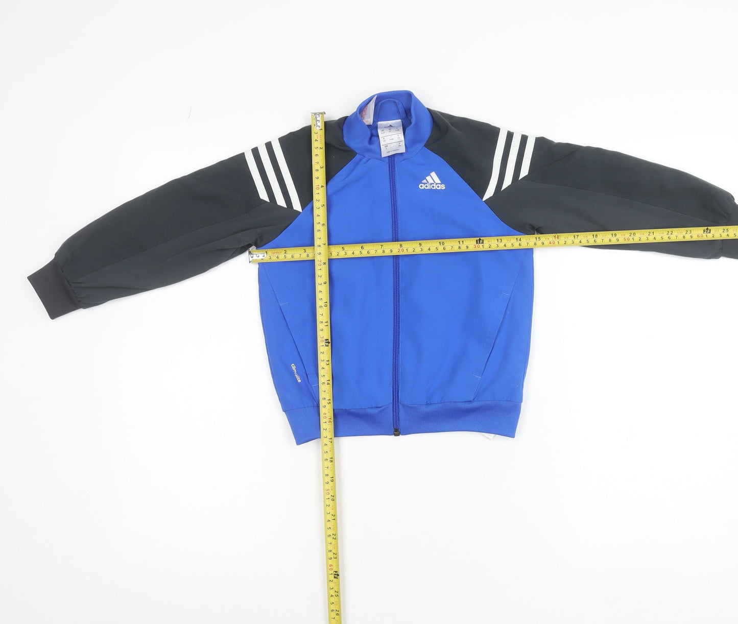 Adidas Boys Blue Track Jacket 3-4 Years Full Zip Lightweight Sportswear