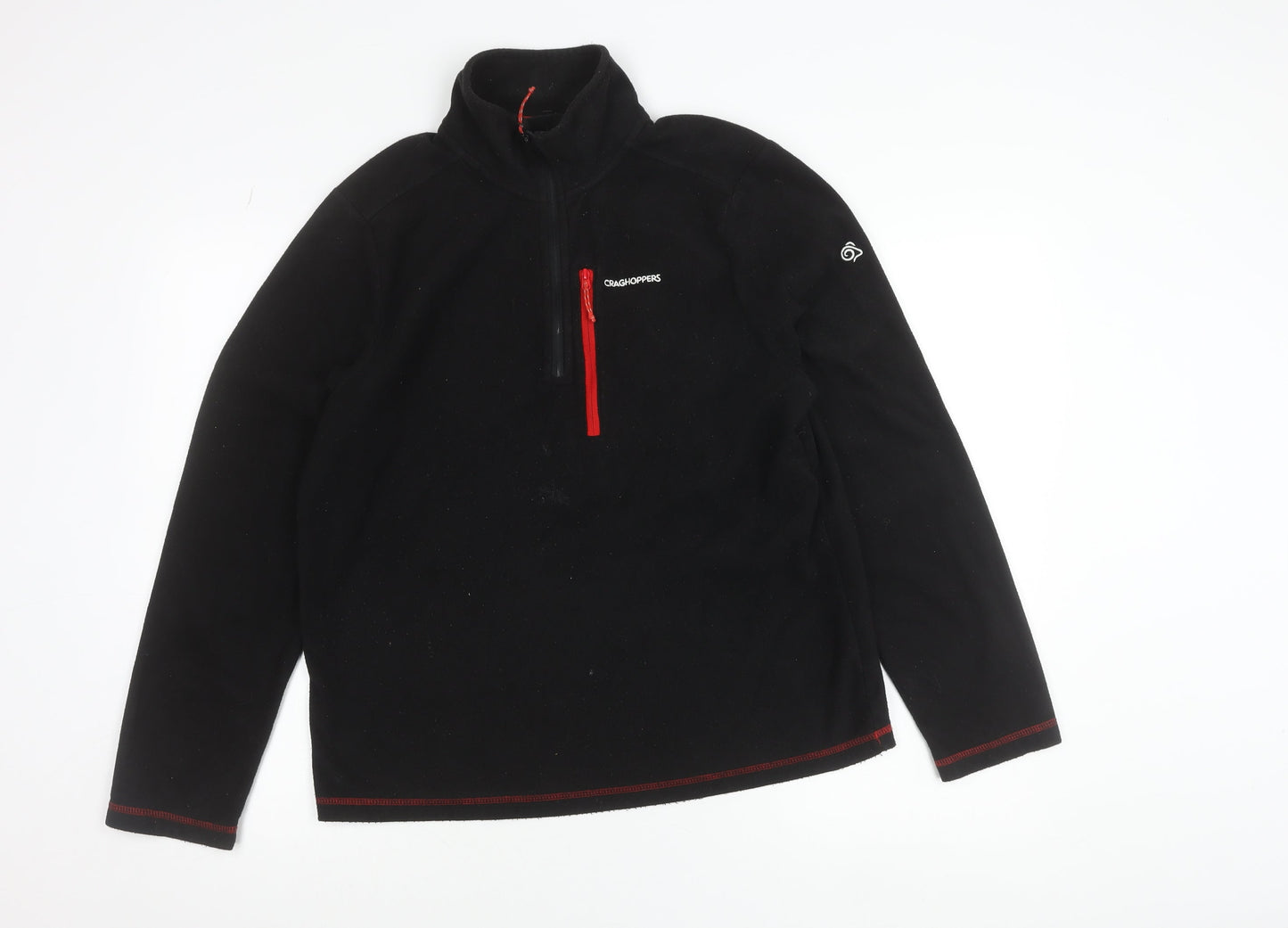 Craghoppers Mens Black Fleece Half Zip Sweatshirt Size L Outdoor Hiking