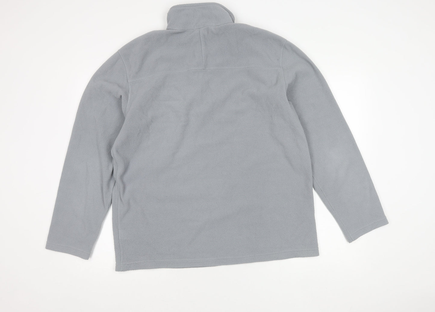 The North Face Men's Grey Fleece 1/4 Zip Pullover Sweatshirt L