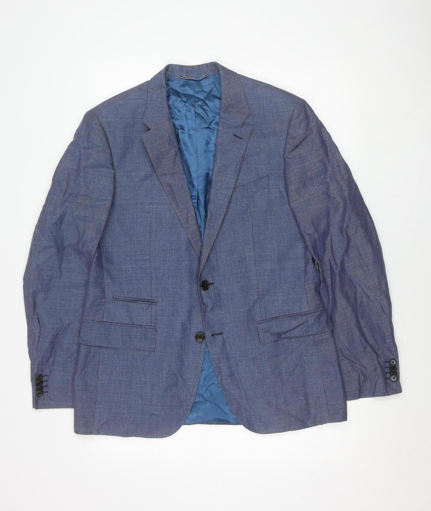 Tommy Hilfiger Men's Blue Wool Blend Two Button Blazer Size 50 Regular