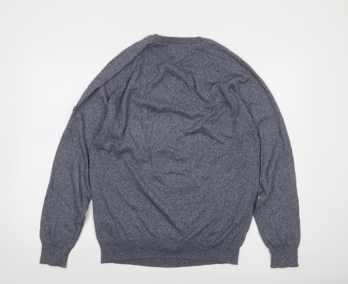 Barbour Men's Blue Cotton Crew Neck Jumper Size L