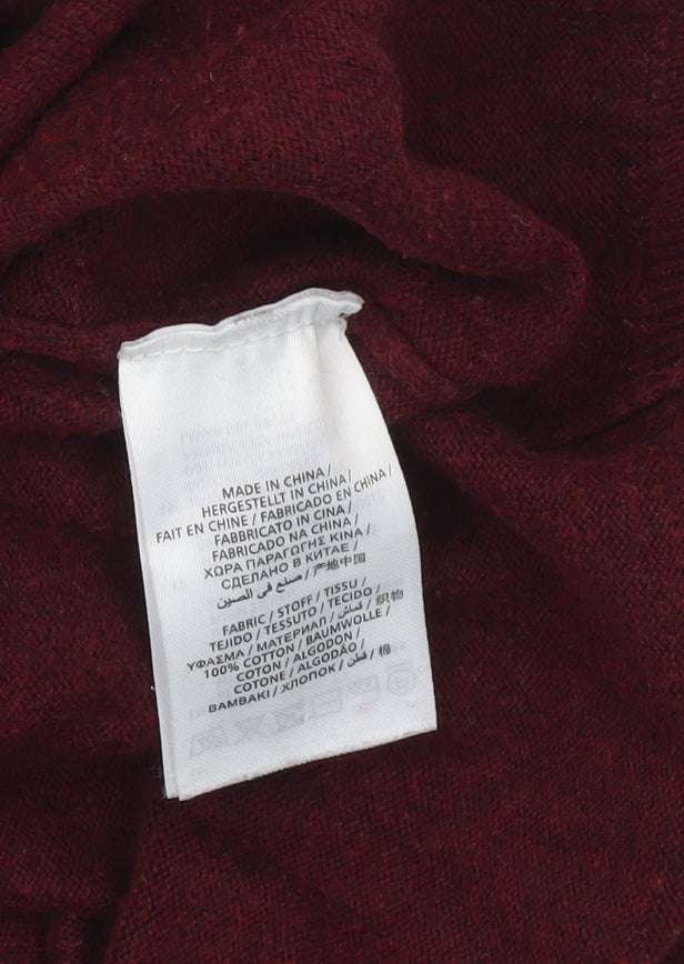 GANT Men's Red Cotton V-Neck Sleeveless Vest Jumper M