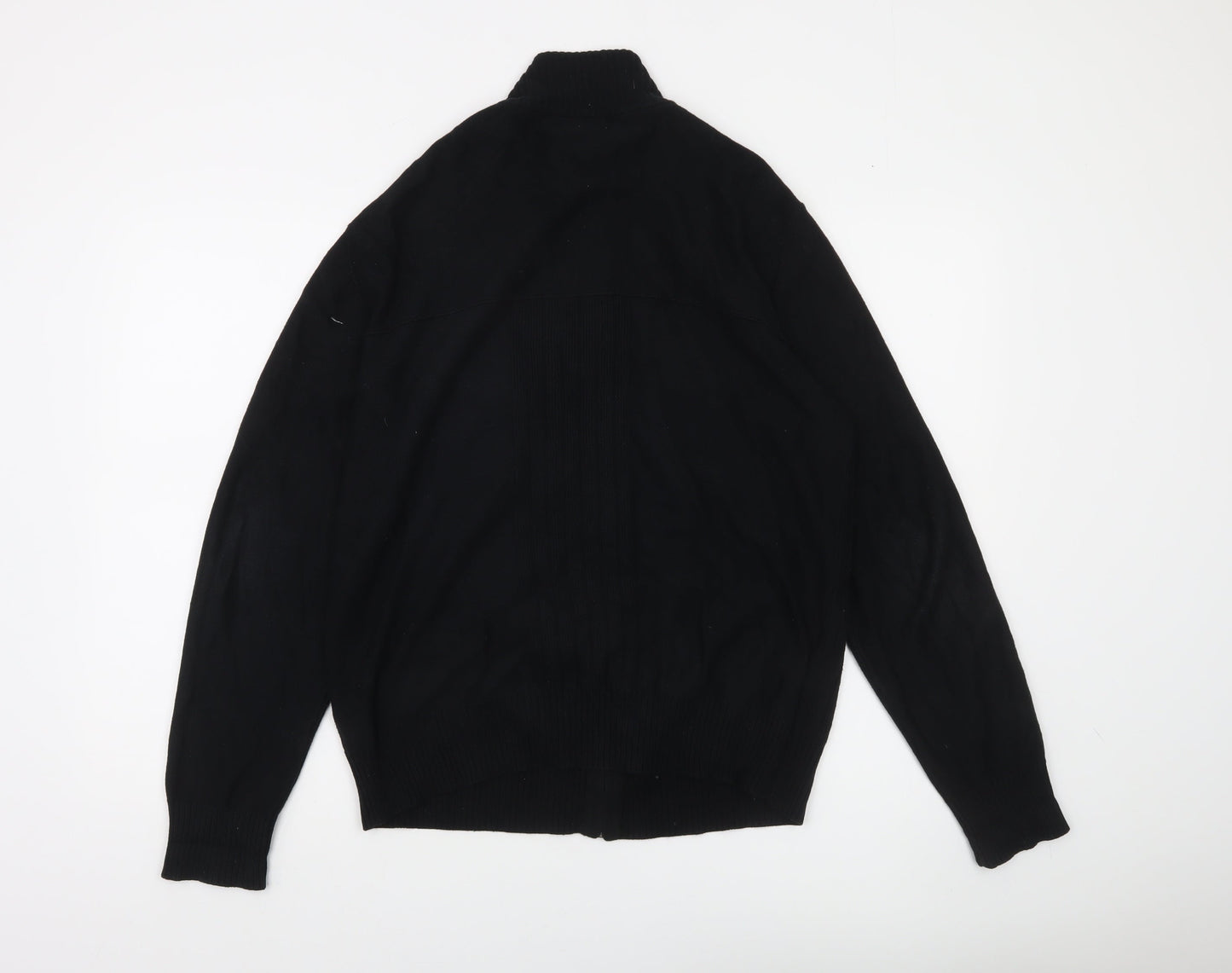 Calvin Klein Men's Black Full Zip Cotton Jumper Size S