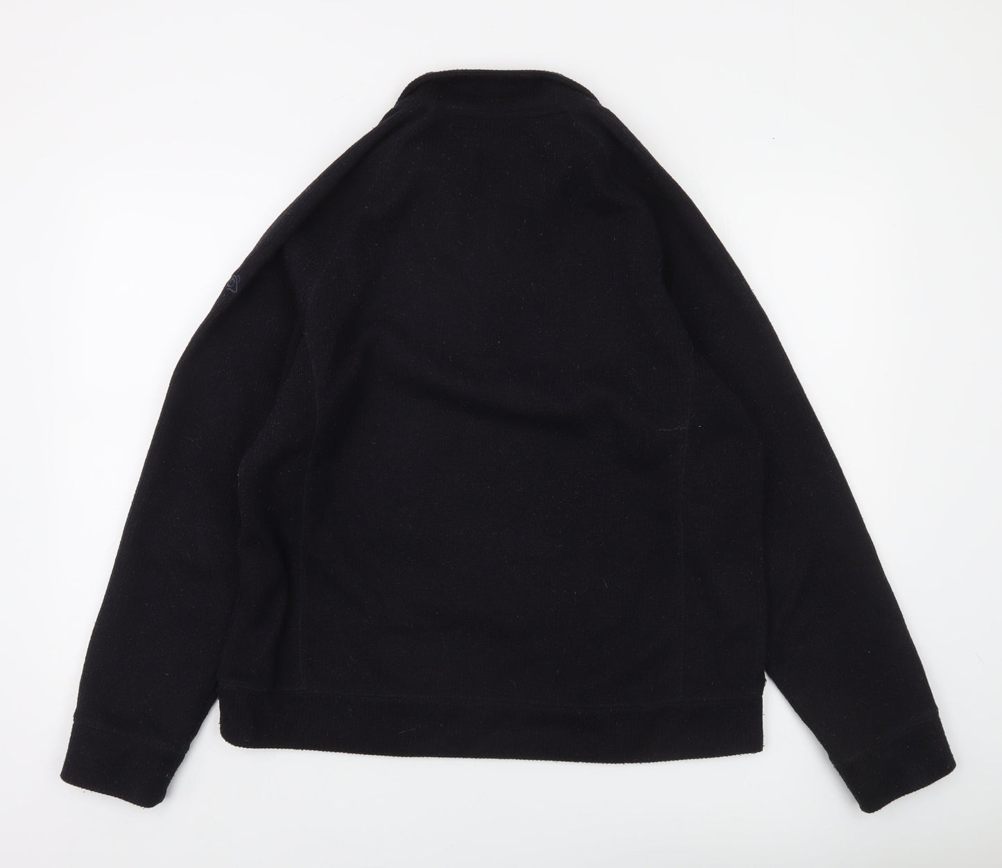 Craghoppers Men's Black Fleece 1/4 Zip Pullover Sweatshirt L Regular Fit