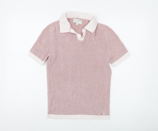 Marks and Spencer Autograph Men's Pink Cotton Modal Polo Shirt S