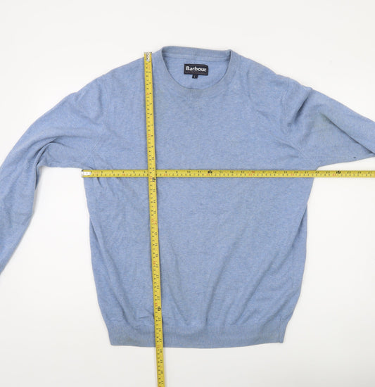 Barbour Men's Blue Cotton Crew Neck Pullover Jumper L