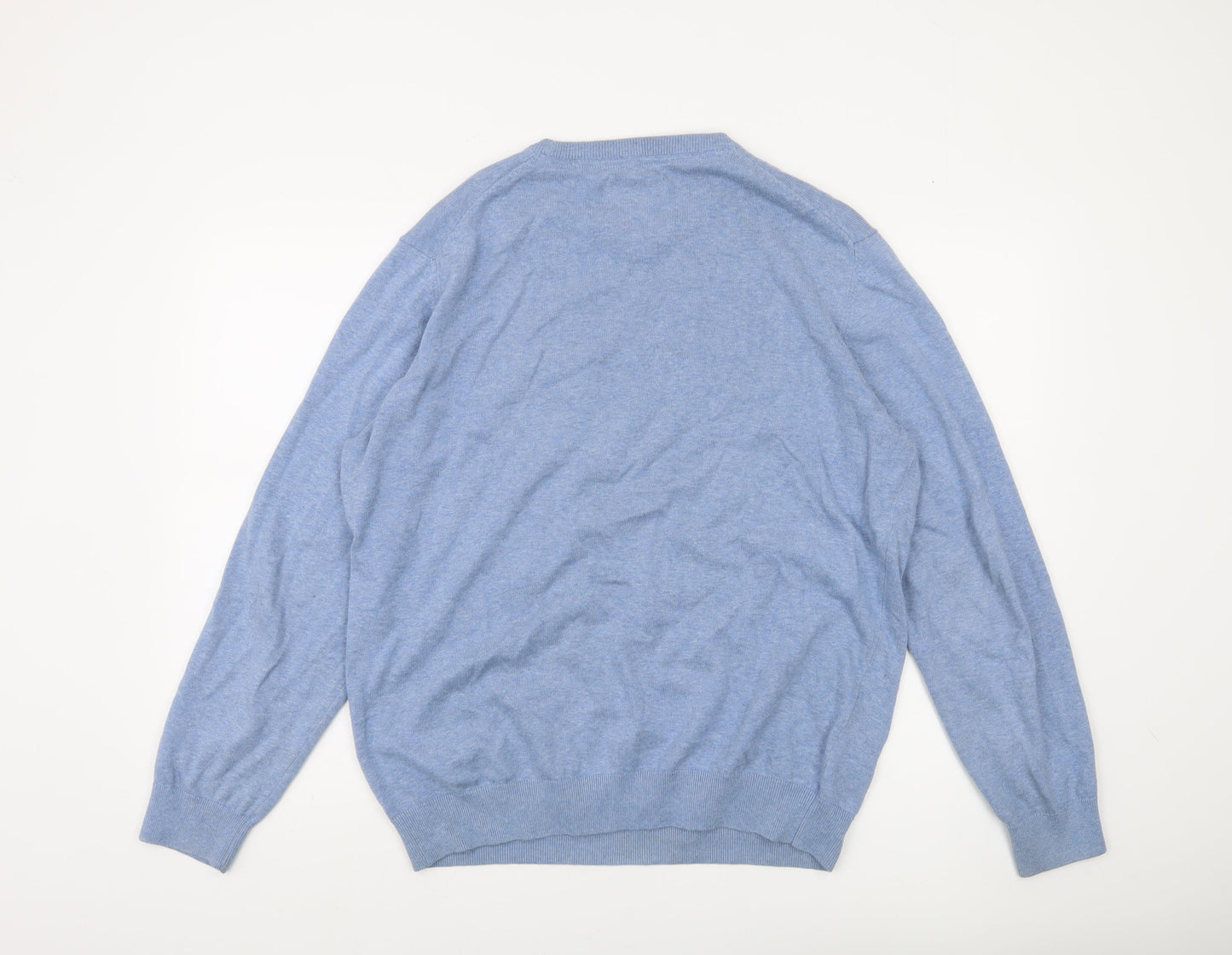 Barbour Men's Blue Cotton Crew Neck Pullover Jumper L