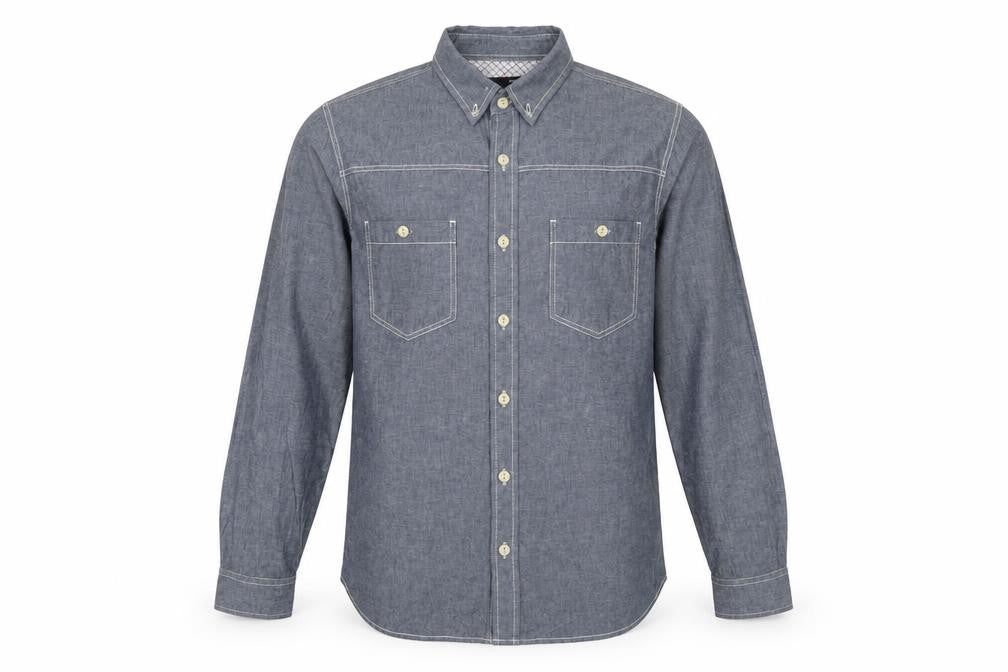 Topman Men's Blue Cotton Button-Up Shirt UK M Long Sleeve Casual