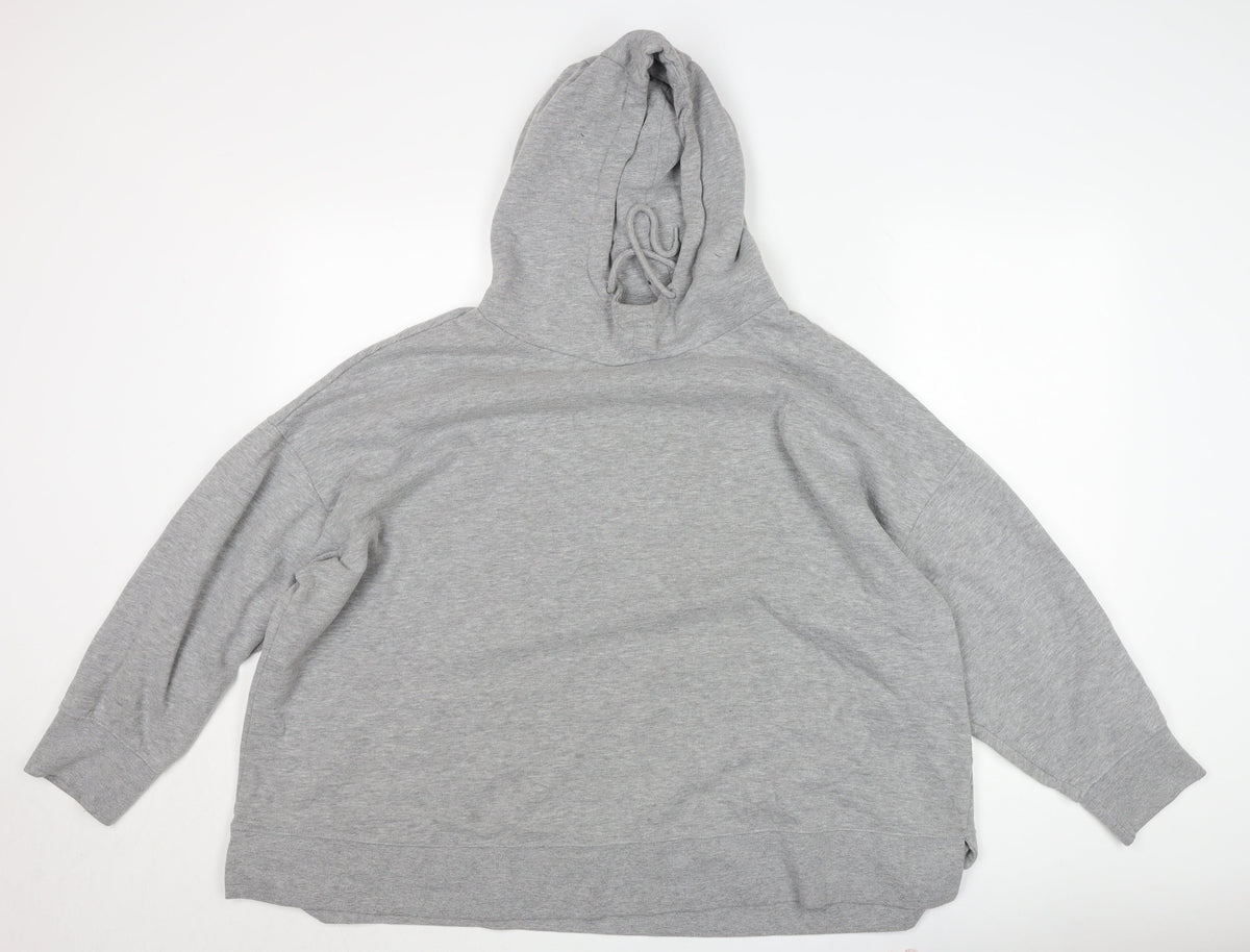 Additional front view of Dunnes Women’s Grey Pullover Hoodie XXL Soft Fleece Lined Casual
