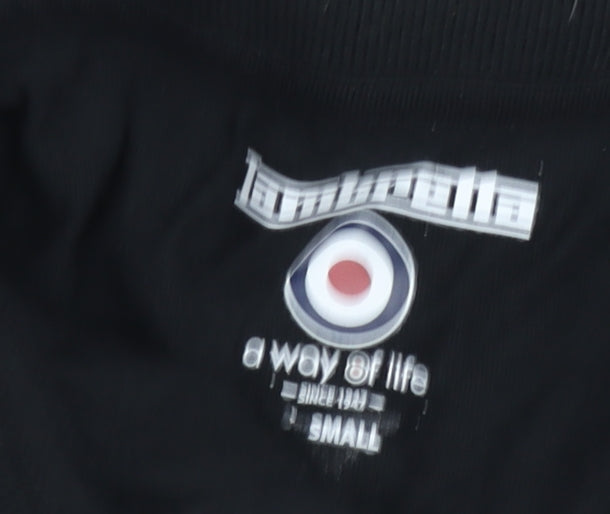 Lambretta Men's Black Check Retro Polo Shirt Small