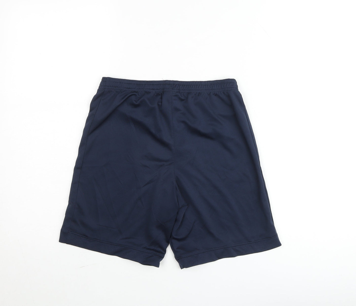 Nike Boys Navy Blue Dri-FIT Athletic Shorts S Polyester Drawstring