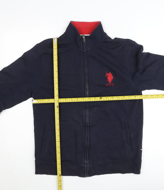 U.S. Polo Assn. Men's Blue Full Zip Basic Jacket Size M