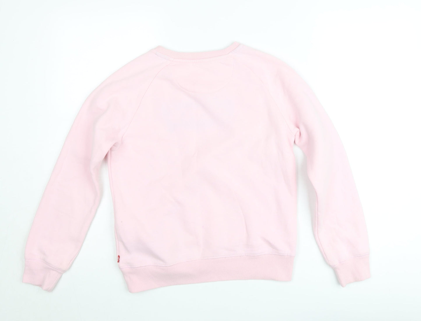 Levi's Girls Pink Logo Pullover Sweatshirt XL 13-15 Years Fleece Crew Neck