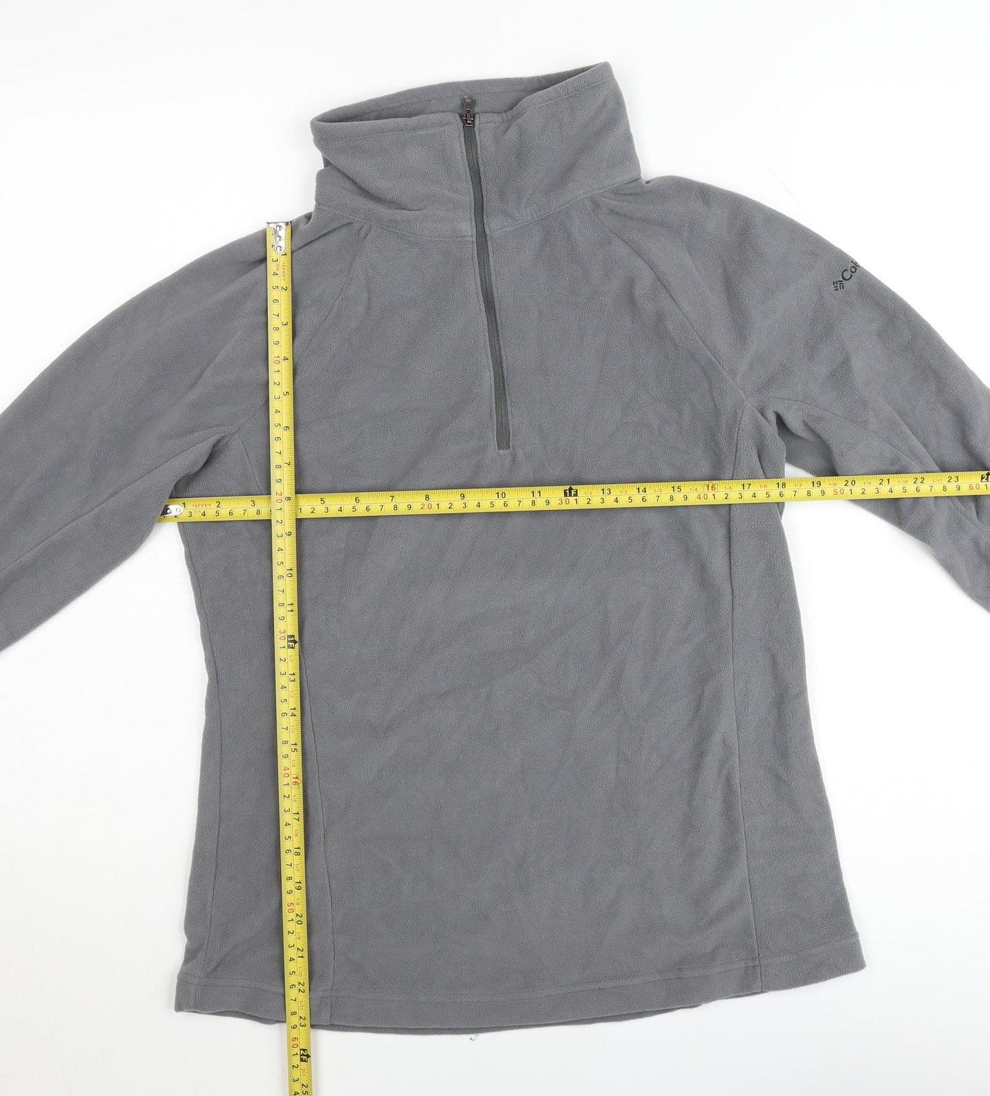 Columbia Mens Grey Fleece 1/4 Zip Pullover Sweatshirt M