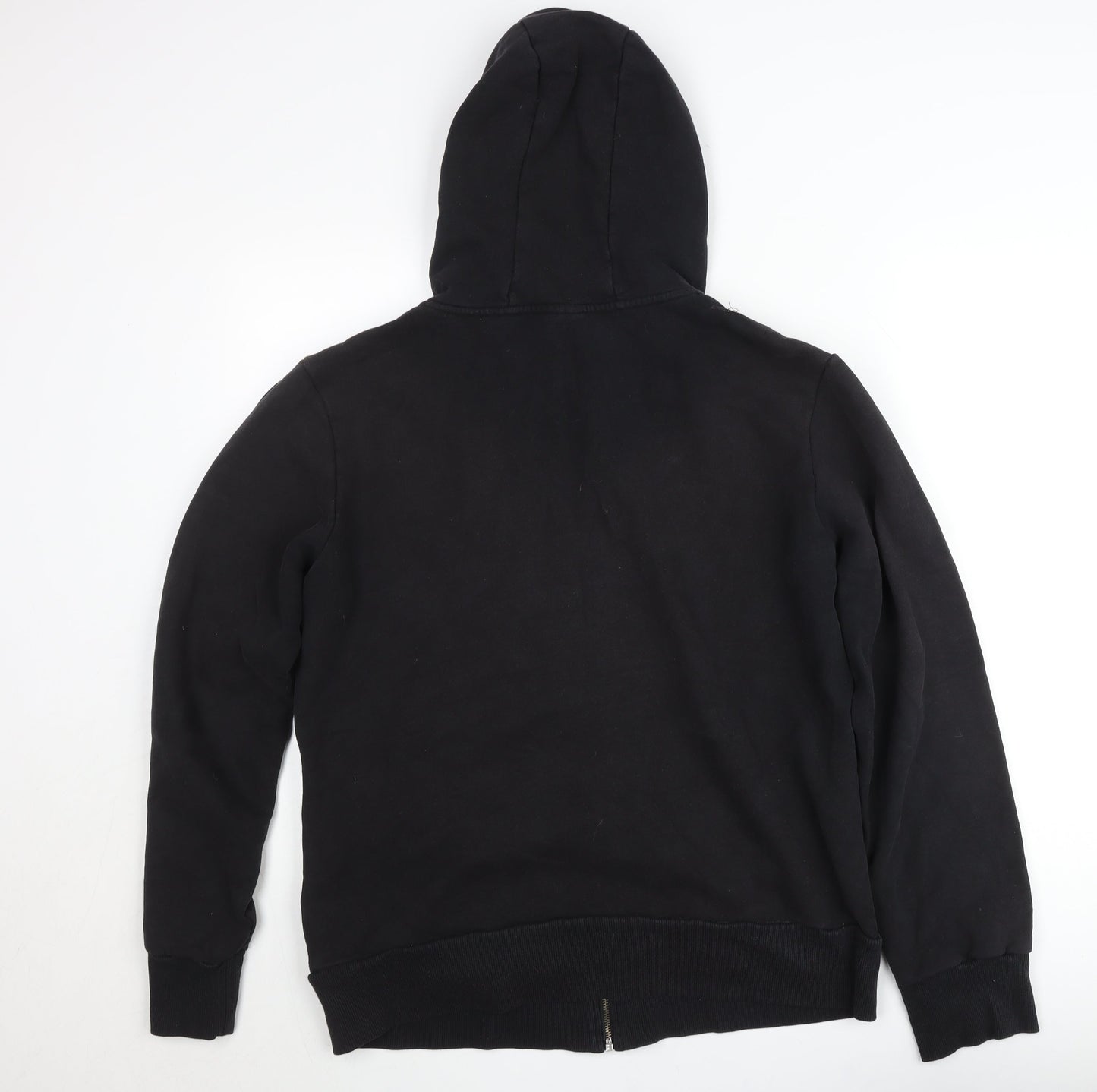 Firetrap Men’s Black Hooded Full Zip Jacket L Cotton Blend